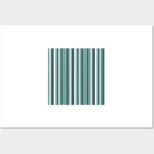 Vertical lines in turquoise green color harmony Posters and Art